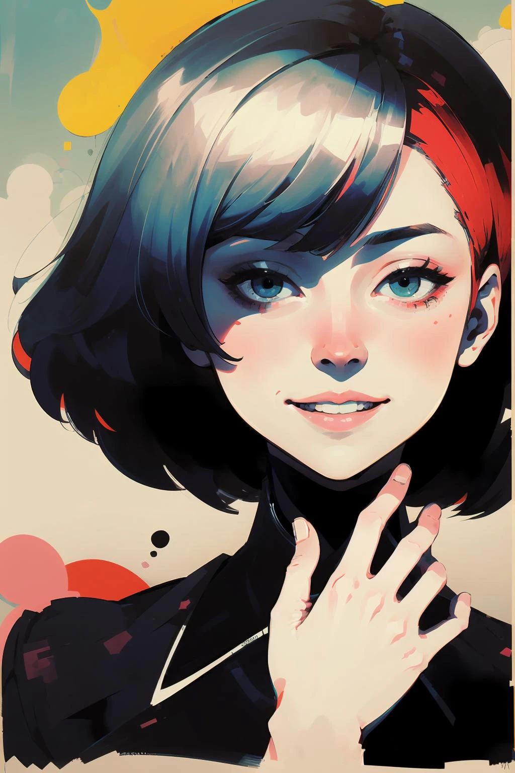 1 beautiful woman, smile
hand
(Sui Ishida, )
Wojciech Siudmak
abstract,
(masterpiece, best quality),