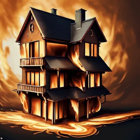 FireAI house, hyper detailed<lora:FireAI-000020:1>