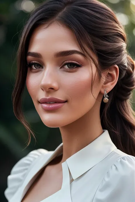 photo of beautiful (EPJ4sm1n44l4g1c:0.99), a woman with perfect hair, hair upsweep updo, wearing (red Peplum Blouse :1.1), (plain white glacier :1.1), modelshoot style, (extremely detailed CG unity 8k wallpaper), professional majestic photography, (smile), ((upper body)), (camera), 24mm, exposure blend, hdr, faded, extremely intricate, High (Detail:1.1), Sharp focus, dramatic, soft cinematic light, (upper body), (looking at viewer), (detailed pupils), 4k textures, soft cinematic light, adobe lightroom, photolab, elegant, ((((cinematic look)))), soothing tones, insane details, hyperdetailed, low contrast("I've got a bad feeling about this.":1.1), ("In Jernau we trust!":1.1),
