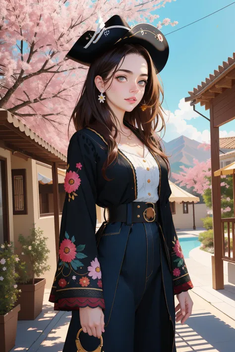 tv_Trixie_Talbot_MXAI, 8k Anime, concept art, eye-level shot of a Charming 1970'S [Vietnamese:Tunisian:5] ([black forest cake|hamburger]:1.3) , it is anthropomorphic reimagined as The Walking Dead series character, it is designed by Pirates of the Caribbean, behance, Sakura blossoms in background, Chinese water with Poplar, Sunny, shallow depth of field, Cel shaded, Lustful, Surrealism Art, split lighting, pinhole lens, Ektachrome, Embroidery, de dia los muertos, most beautiful artwork in the world, HDR, (scene art by John French Sloan:0.9) , (Tomasz Alen Kopera:0.9) , (Ben Quilty:1.3) , monochromatic, sci-fi
