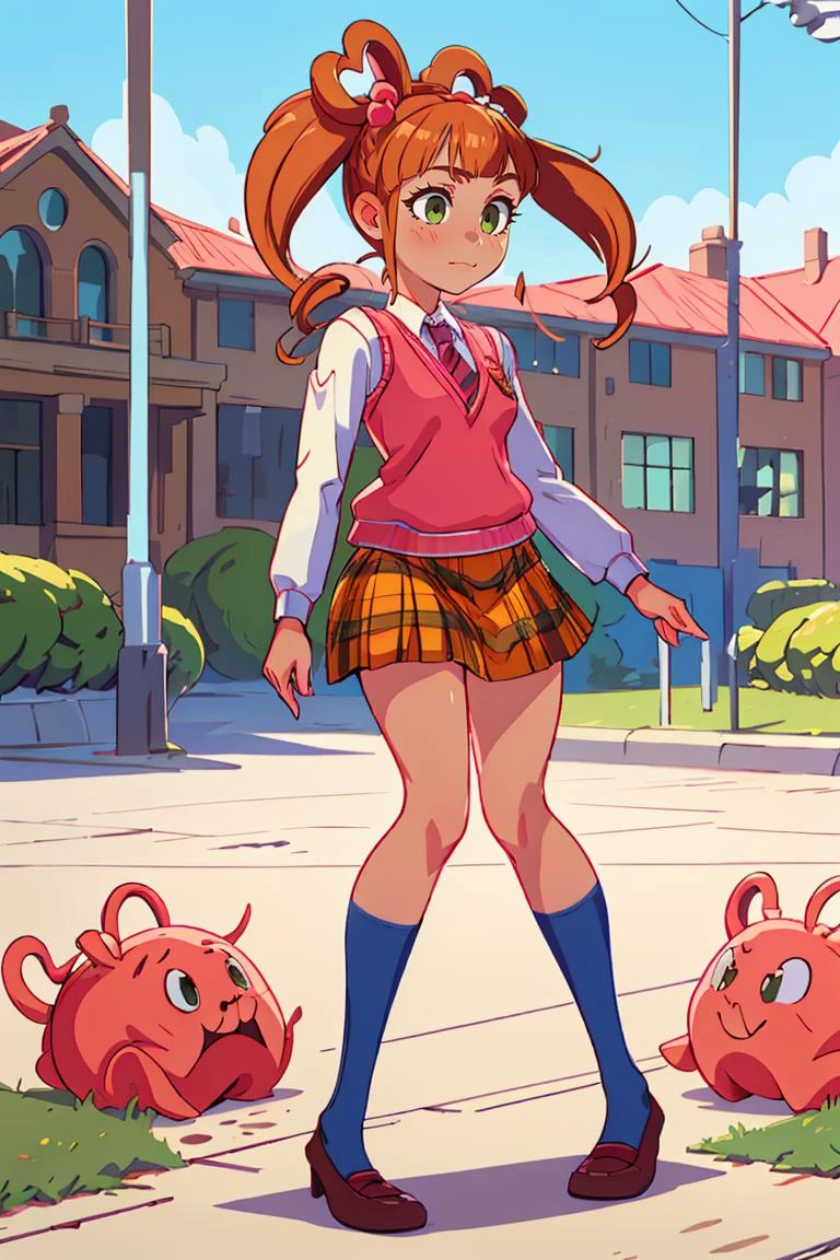 (masterpiece, best quality), 1girl, beautiful face, <lora:MGCM_iko:1> MGCM iko, MGCM school uniform, full body