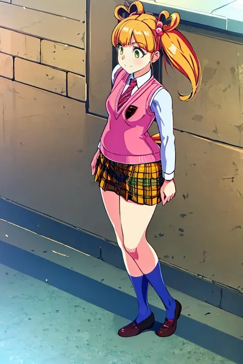 (masterpiece, best quality), 1girl, beautiful face, <lora:MGCM_iko:1> MGCM iko, MGCM school uniform, full body