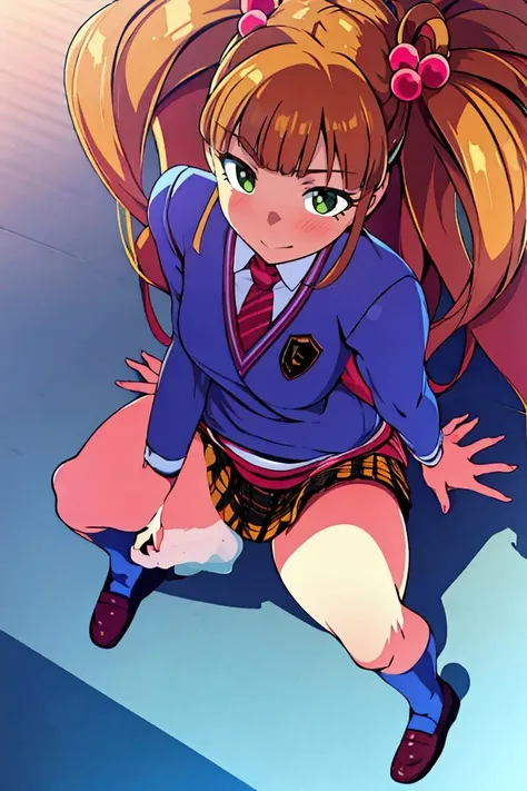 (masterpiece, best quality), 1girl,  beautiful face,    <lora:MGCM_iko:1> MGCM iko, MGCM school uniform, full body