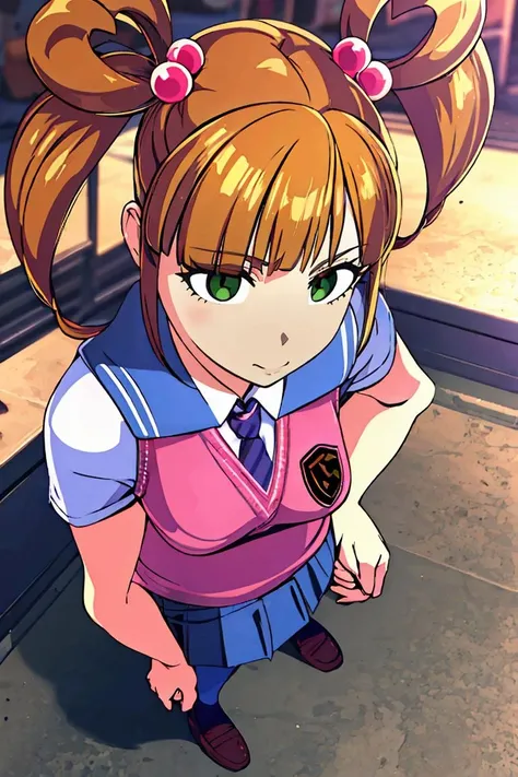(masterpiece, best quality), 1girl, beautiful face, <lora:MGCM_iko:1> MGCM iko, MGCM school uniform, full body