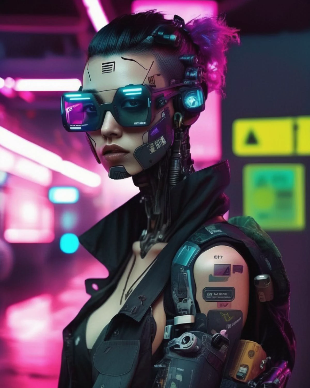 photography , a character, cyberpunk style , <lora:cyber_aesthetic_sdxl:1.0>