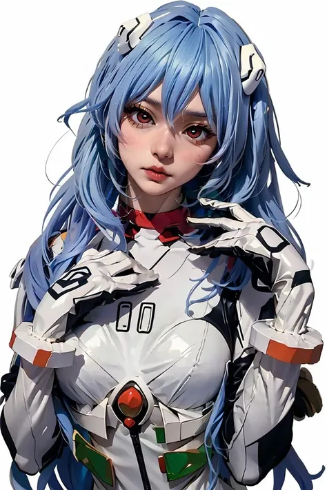 (masterpiece, best quality), 1girl, beautiful face,  <lora:ayanami_longhair_plugsuit_cosplay_costume_v1:1> ayanami cosplay costume, cosplay, long hair, bodysuit, skin tight, hairpods,  see-through,