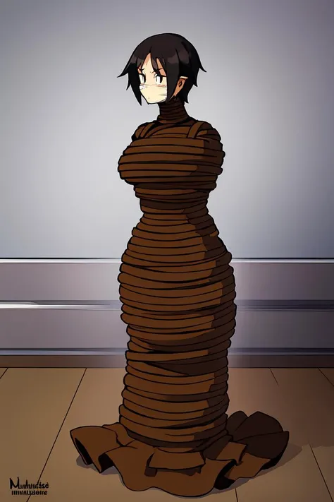 (masterpiece, best quality), 1girl, <lora:rope:1> rope, mummification