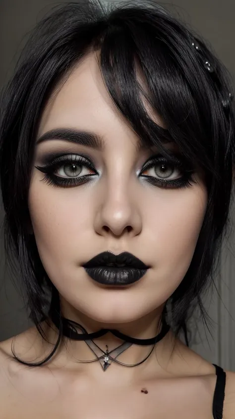 <lora:Diane_Sparks:1> black hair, grey eyes, eyeliner, gothic makeup, full lips, just face, <lora:epi_noiseoffset2:1> <lora:LORA-XenoDetailer-v2:1>
