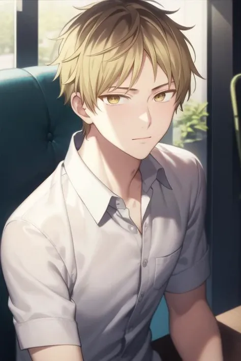masterpiece, best quality, high quality, 1boy, solo, male focus, looking at viewer, upper body, <lora:kashima_hiiragi:0.70>, kashima_hiiragi