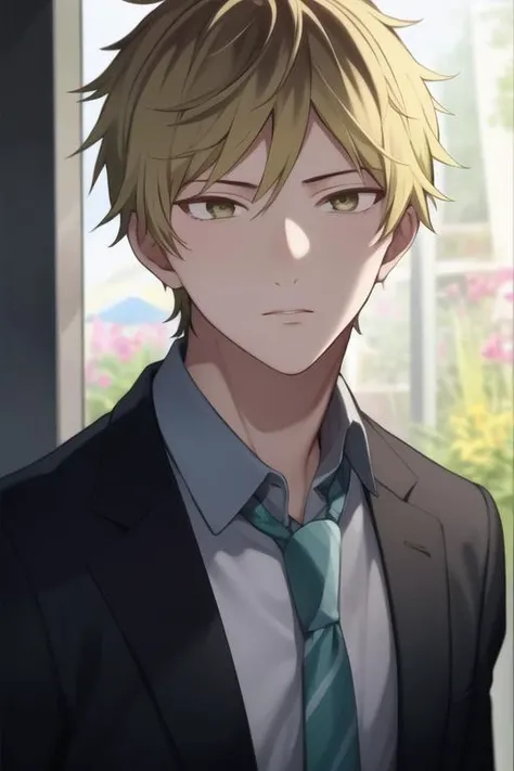 masterpiece, best quality, high quality, 1boy, solo, male focus, looking at viewer, upper body, <lora:kashima_hiiragi:0.70>, kashima_hiiragi