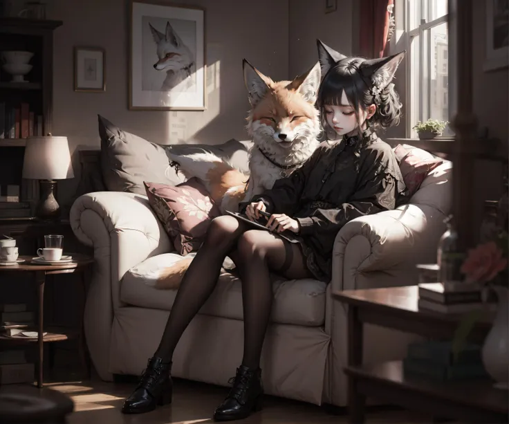 8k, 8k wallpaper, (an extremely delicate and beautiful:1.1), absurdres, (beautiful detailed eyes:1.3), (best illustration:1.1), (best quality:1.3), (best shadow:1.1), (cinematic lighting:1.2), detailed eyes, (detailed_light:1.1), (dreamy:1.1), (extremely detailed CG unity 8k wallpaper:1.1), highres, (masterpiece:1.3), official_art, ray tracing, (stylized:1.3), trending on artstation, (ultra_detailed:1.2)
(STYLE & COMPOSITION:0)
1girl
(POSE & EXPRESSION:0)
asleep
(CHARACTER:0)
(FACE:0)
(PORTRAIT:0)
(UPPER_BODY:0)
(COWBOY_SHOT:0)
(FULL_BODY:0)
(NSFW:0)
(BACKGROUND:0)
fox, animal
(EMBEDDINGS:0)