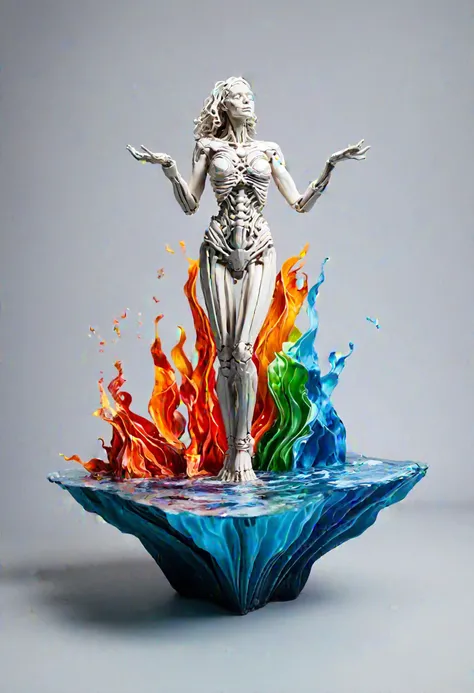 origami style young woman made of water,ring of fire on a rock island floating in the air,plunging in the depths engulfing humanity,vivid colors,photographic style,surreal harmony,<lora:elementalist:0.8>,<lora:mechanical_skeleton:0.4>,cyborg mechanical skeleton,<lora:ElementWaterSDXL:0.9>,ElementWater,<lora:ElementWindSDXL>,ElementWind,<lora:Fantasy_Creatures>,<lora:Fantasy_worldXL>,<lora:last:0.8>,fantasy animal,<lora:EnvyFantasyArtDecoXL01:0.9>,fantasy art deco,<lora:ElementWindSDXL:0.8>,ElementWind, . paper art, pleated paper, folded, origami art, pleats, cut and fold, centered composition