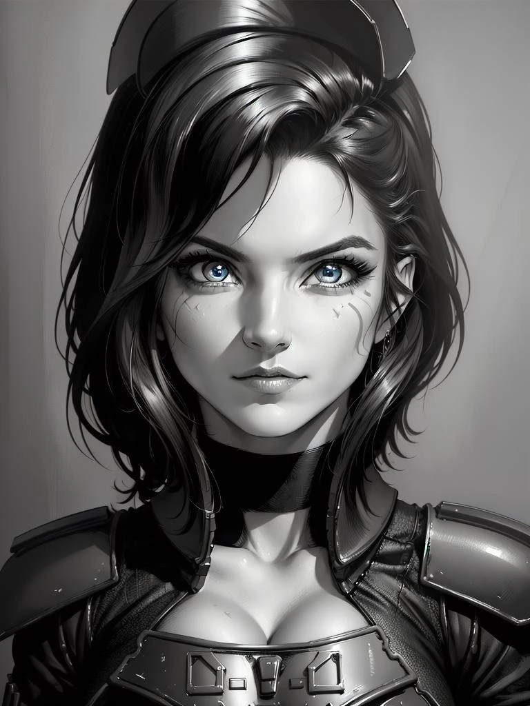 RAW photo, (high detailed skin, detailed eyes:1.1), intricate details, best quality, realistic, 1girl, solo, skswoman, standing, close up <lyco:Cara Dune:1.0>