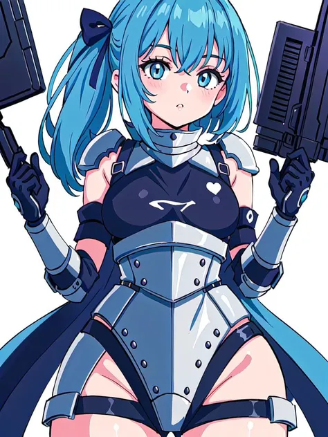 1girl, full armor, masterpiece, absurdres, chibi, made out of guns,