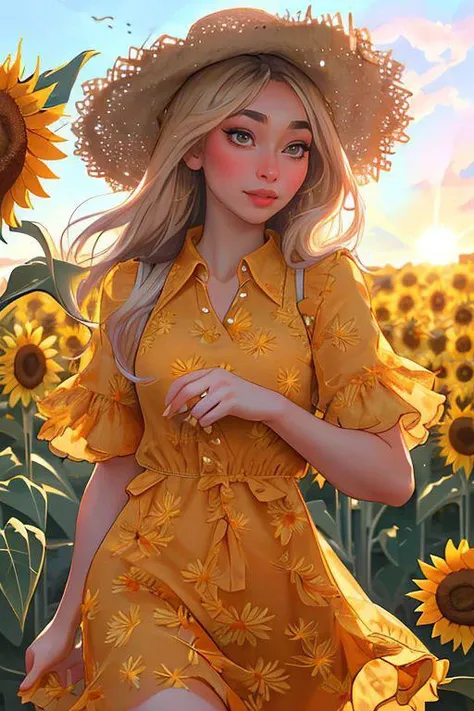 DEN_yajana_OF,
(walking through a field of sunflowers wearing a (summer dress:1.3) and sun hat, field, sunflowers, summer, scenic:1.2),
bokeh, f1.4, 40mm, photorealistic, raw, 8k, textured skin, skin pores, intricate details <lora:epi_noiseoffset2:1>, epiCRealism <lora:ClothingAdjuster3:-1>