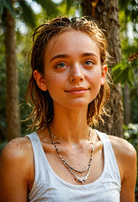 (zPDXL2, zPDXLpg, zPDXLrl), photo, realistic, source_real, face only,
extreme closeup facial portrait,
[german:syrian:0.25] 1girl, 
unique face, cute face, looking  up,   unique hairstyle,strong nose, necklace, tank top, thoughtful expression, tiny smile, (natural freckles:1.5),