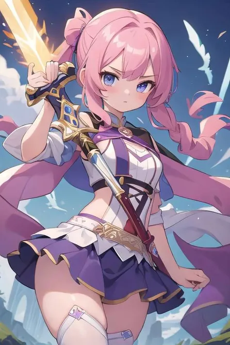 (masterpiece), best quality,((1girl)),magical sword girl