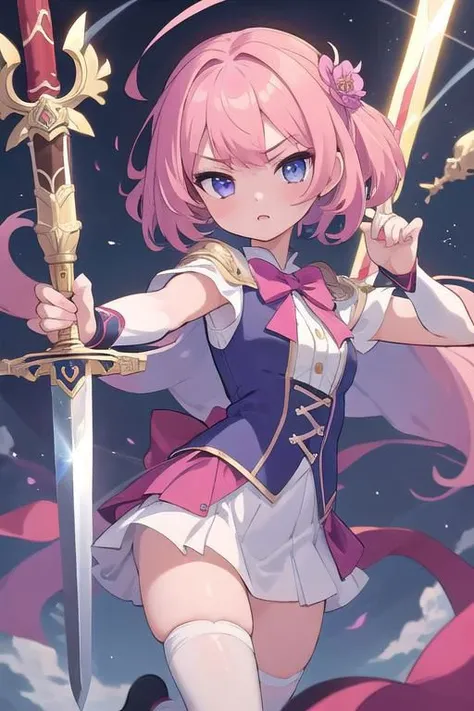 (masterpiece), best quality,((1girl)),magical sword girl