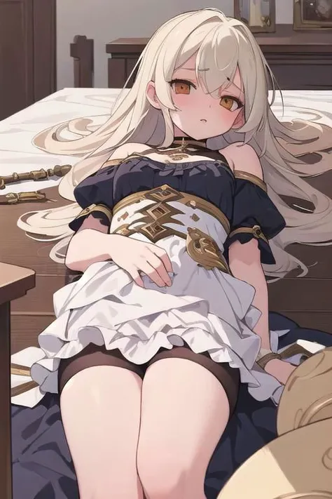 (masterpiece), best quality ,Aasimar ,prepare,moe,(((sexontable))),((lying on back)),((rapesexcum)),