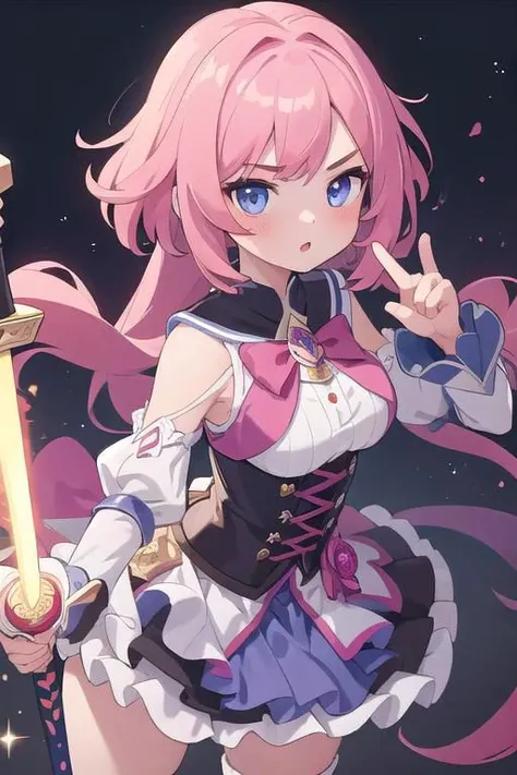 (masterpiece), best quality,((1girl)),magical sword girl