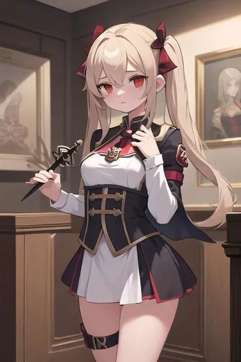 (masterpiece), best quality ,girl , templar , ((hip_vent))