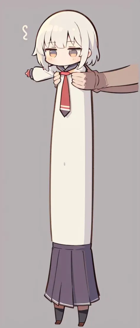 <lora:LongcatMemeSolo:1.2>,IncrsLcmSolo,full body, chibi,1girl,school uniform, solo,simple background, short hair,