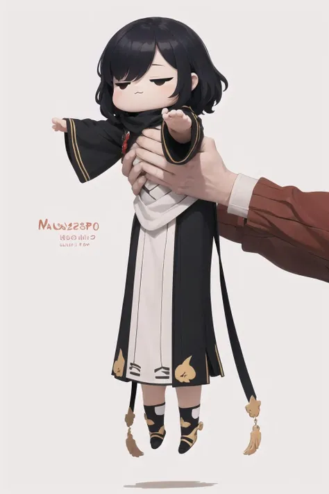 High Quality, Masterpiece, <lora:LongcatMemeSolo:1>, incrslcmsolo, full body, simple background, white background, 1girl, chibi,