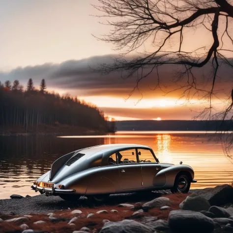 cinematic epic realistic photo, analog photo surreal winter lake, dark, sunset clouds, thriller BREAK cloudy sky BREAK, (archviz hut wooden treebark house:1.3) by (lake:1.3), dark, treeliches ,BREAK lake BREAK rear view (car silver:1.5) at sandy bank of lake. BREAK lake
<lora:Tatra87-SDXL:1>, photorealism, golden hour, Crewson style shadowing, 8k resolution, analog color kodak, film grain, neutral colors,