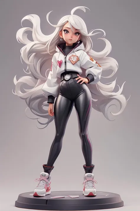 anime artwork pixar,3d style,toon,masterpiece,best quality,good shine,OC rendering,best quality,4K,super detail,1girl,((full body)),looking at viewer,standing,shiny_skin,fair_skin,Celine leather trousers with a high waist and tapered leg,light oyster white hair,gyaru,absolute_territory,tight,spandex,shoes,kneehighs,glamor,dormitory,light grey background,clean background,straight_hair,hime cut,. anime style,key visual,vibrant,studio anime,highly detailed,