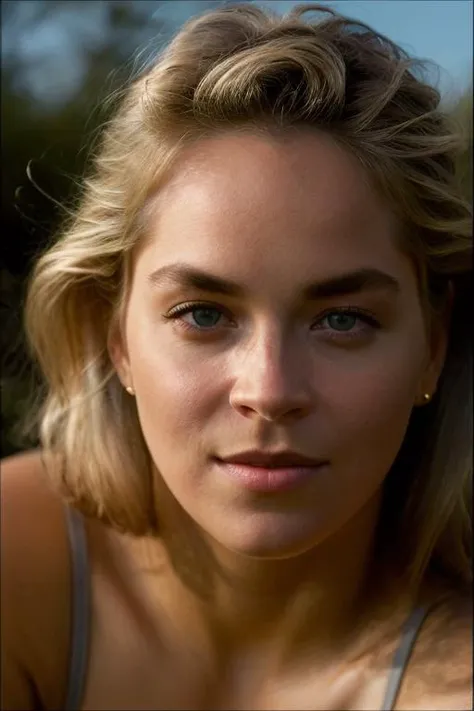 Realistic photo of a beautiful sh4r0ns-v2 woman, 1girl, solo, long hair, looking at viewer, grey eyes, (((blonde hair))), jewelry, lips, ring, realistic, soft lighting, professional Photography, Photorealistic, detailed, RAW, analog, sharp focus, 8k, HD, DSLR, high quality, Fujifilm XT3, film grain, award winning, masterpiece<lora:sh4r0ns-v2:1.0>