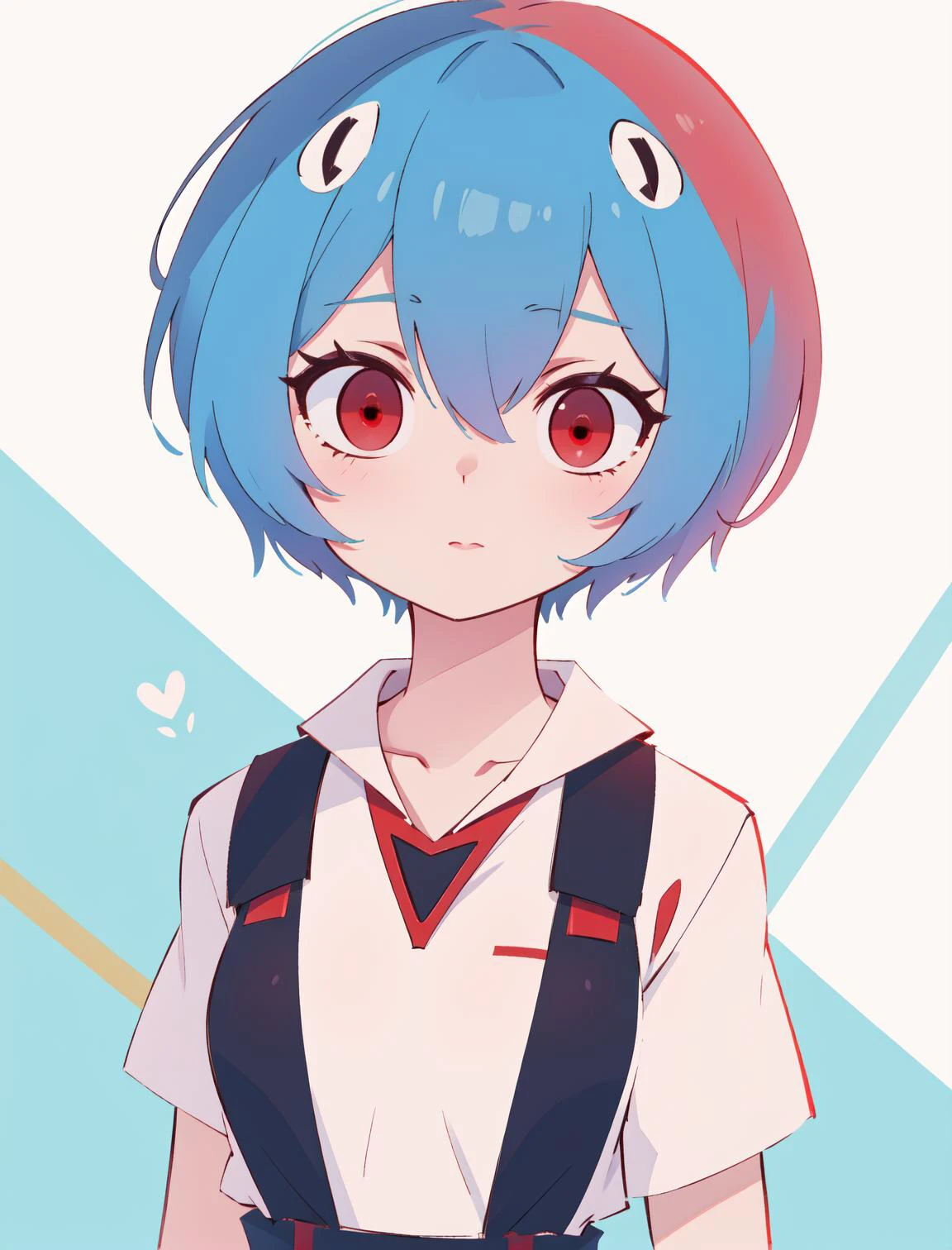 (best quality), highres, <lora:add_detail:-0.6>, <lora:reiayanamitest:1> rei ayanami, blue hair, short hair, (red eyes:1.5),