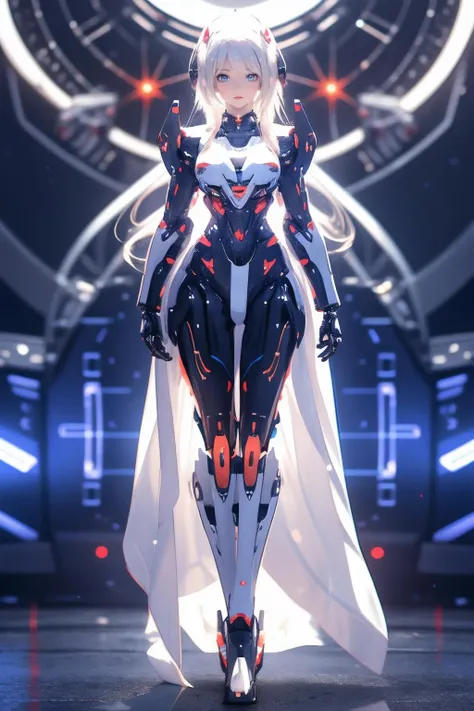 1girl, Arcana, android, breasts, full body, halo, joints, looking at viewer, mecha musume, mechanical parts, robot joints, science fiction, solo, standing, white hair
<lora:Arcana_SD15:0.65>