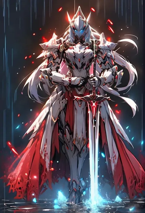 masterpiece, best quality,
1girl, armor, breastplate, faulds, full armor, full body, gauntlets, glowing, helmet, holding, holding sword, holding weapon, knight, long hair, pauldrons, planted, planted sword, rain, shoulder armor, solo, standing, sword, weapon
<lora:Arcana_XL:1>