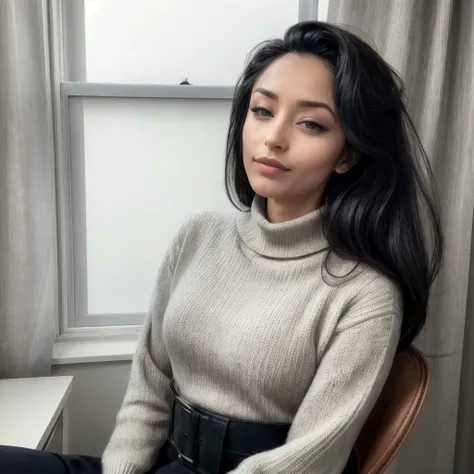 <lora:valkyrae_1.1_yandex_1260:1> picture of valkyrae, professional attire, wearing black turtle neck sweater, professional, photography, excellent lighting, impeccable, precision, rich colors, deep shadows, clarity, high-resolution, razor-sharp, composition, light and shadow, timeless beauty, captivated, artistry, craftsmanship, elegance, sophistication, exquisite, details, atmosphere, balance, masterful, technique, expertly captured, stunning, visual impact, top-quality, compelling, professional-grade, aesthetics, flawless, remarkable, perfection, attention, dynamic, evocative, nuanced, depth, vibrancy, masterclass, breathtaking, awe-inspiring, high-definition, alluring, enchanting, texture, storytelling, mesmerizing, cinematic, elite, artistry., (crisp details:1.5), (vivid colors:1.4), (sharp focus:1.5), (high resolution:1.4), (impeccable clarity:1.5), (perfect lighting:1.4), (excellent composition:1.5), (exceptional depth:1.4), (rich textures:1.5), (superb contrast:1.4), (captivating sharpness:1.5), (outstanding vibrancy:1.4), (flawless tonality:1.5), (impressive clarity:1.4), (unmatched precision:1.5), (stunning saturation:1.4), (meticulous framing:1.5), (incredible details:1.4), (crystal-clear quality:1.5), (awe-inspiring resolution:1.4), (masterful exposure:1.5),<lora:add_detail:0.3> <lora:more_details:0.3> <lora:epi_noiseoffset2:0.3>