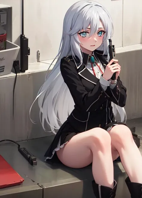 {{masterpiece}}, best quality, {1girl}, long hair, straight hair, <lora:lafolia V2.0-000025:1>, facing viewer, holding gun,