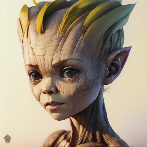 <lora:ppdalns:1.2> realistic portrait of groot pdalns , digital art, trending artstation