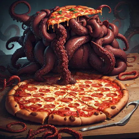 best quality, pizza, tentaclehorrorai,  <lyco:tentaclehorrorai_v10:0.7>