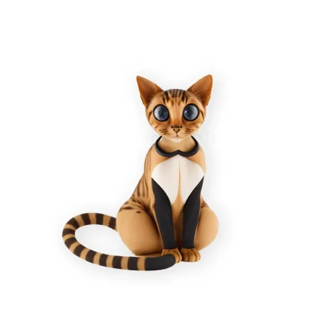 extremely detailed,(masterpiece, best quality:1.2),(best illumination, an extremely delicate and beautiful),
[(white background:1.5),::5],white_background, oneitem, no humans,mid-shot, simple_background,
cat,full body,