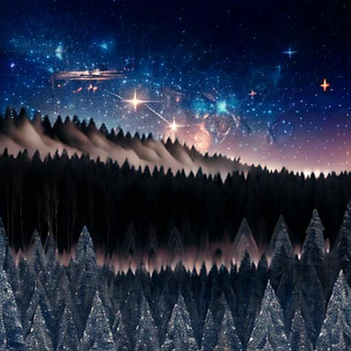 starry_sky, galaxy, solo, glowing, space, sky, (<lora:galaxy_gods:1>:0.9) (<lora:vectorL:1>:1.5) constellation, galaxy, horizon, skyline, city lights, cloudy sky, (limited vector:0.3), tree,( forest:1.4), night sky, night, <lora:KDAKaiSa:1> (kdakaisa:1.7)