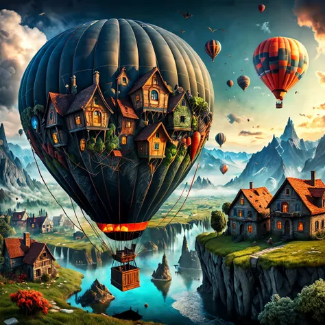 8K, UHD, HDR, intricate details, photo,

Closeup of a hot air balloon with little houses growing out of it. 

Fantasy style. Fantasy dreamlike art. Surreal Harmony. Rustic.

<lora:RMSDXL_Enhance:0.45>,
<lora:add-detail-xl:0.8>,
<lora:The_Dark_Side_of_the_Earth:0.3>
<lora:SurrealHarmony:1>