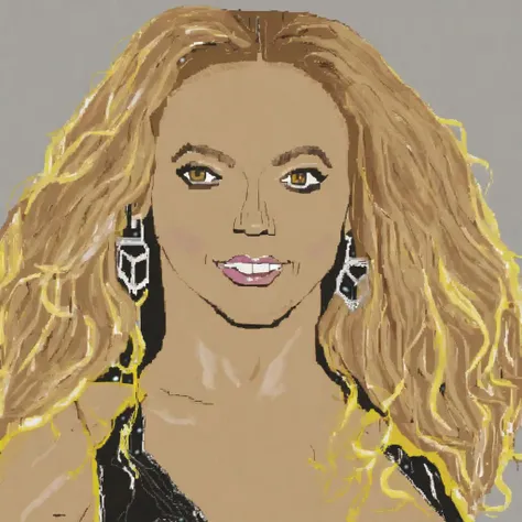 mspaint portrait of beyonce