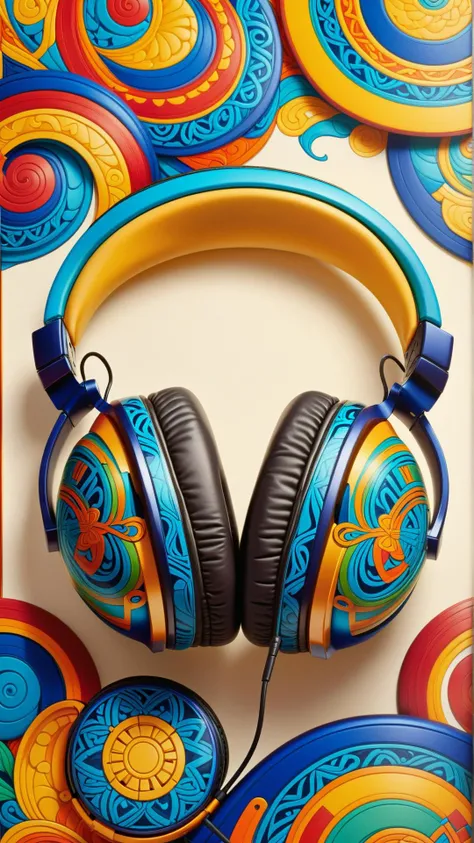 <lora:GaelicPatternStyleXL:1> GaelicPatternStyle headphones on an empty surface