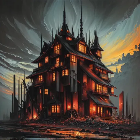 (cottagecore), (geometric:1.2), futurism, impressionist, detailed, majestic, breathtaking, (suggestive:1.3),(depressing:1.3), (cute:1.2), enticing, (irresistible:1.3), disturbing, fascinating, (magnetic:1.2), (black1.3), (crimson:1.2)