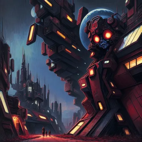 cottagecore, (anime:0.8), (cult of cthulhu:0.5), (futurism:1.3), (dread:0.5), (impressionist:1.1), ethereal, eerie, (suggestive:1.3),(depressing:1.4), (cute:1.3), (surreal:1.1), disturbing, (fascinating:1.3), (black:1.2), (maroon :1.2), (navy:1.2), (orange:0.8)