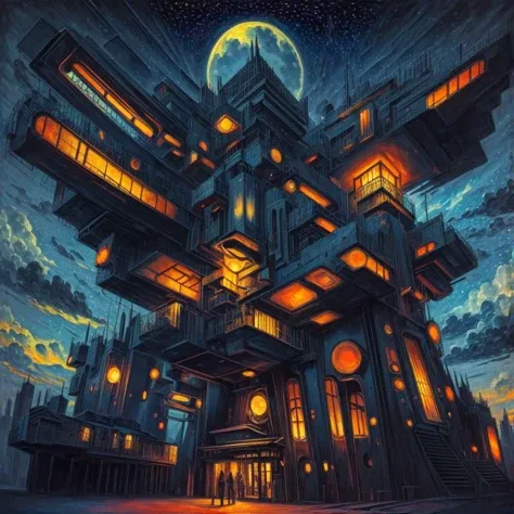 (anime:0.8), (dread:0.45), (cult of cthulhu:0.7), (geometric:0.7), (futurism:1.1), cottagecore,  (impressionist),(colorful:1.2), detailed, majestic, breathtaking, (suggestive:1.3),(depressing:1.3), (cute:1.2), enticing, (irresistible:1.3), disturbing, fascinating, (black1.3), (navy:1.2), (orange:1.1), (surreal:1.2)