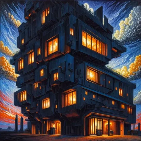 (anime:0.8), (dread:0.45), (cult of cthulhu:0.7), (geometric:0.7), (futurism:1.1), cottagecore, (impressionist),(colorful:1.2), detailed, majestic, breathtaking, (suggestive:1.3),(depressing:1.3), (cute:1.2), enticing, (irresistible:1.3), disturbing, fascinating, (black1.3), (navy:1.2), (orange:1.1), (surreal:1.2)