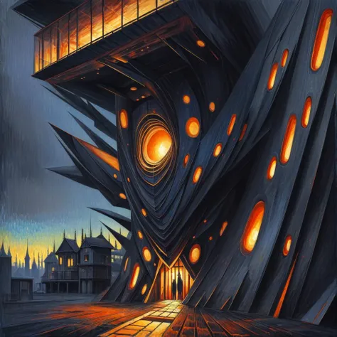 (anime:0.8), (dread:0.45), (cult of cthulhu:0.7), (geometric:0.7), (futurism:1.1), cottagecore, (impressionist),(colorful:1.2), detailed, majestic, breathtaking, (suggestive:1.3),(depressing:1.3), (cute:1.2), enticing, (irresistible:1.3), disturbing, fascinating, (black1.3), (navy:1.2), (orange:1.1), (surreal:1.2)