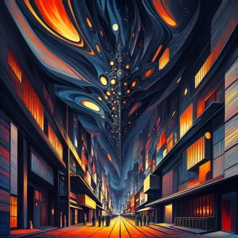 (anime:0.8), (dread:0.45), (cult of cthulhu:0.7), (geometric:0.7), (futurism:1.1), cottagecore, (impressionist),(colorful:1.2), detailed, majestic, breathtaking, (suggestive:1.3),(depressing:1.3), (cute:1.2), enticing, (irresistible:1.3), disturbing, fascinating, (black1.3), (navy:1.2), (orange:1.1), (surreal:1.2)