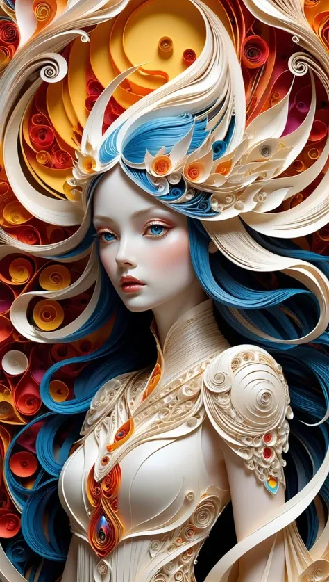 ethereal fantasy concept art of intricate paper quilled sand spirit, vibrant, beautiful paper quills, hyper detailed, insane depth, gorgeous composition, chaotic but orderly . magnificent, celestial, ethereal, painterly, epic, majestic, magical, fantasy art, cover art, dreamy, magic, surreal, fantasy, digital art, wlop, artgerm and james jean, ultra hd, realistic, vivid colors, highly detailed<lora:xl_more_art-full_v1:0.5>