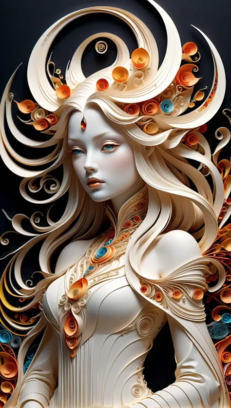 ethereal fantasy concept art of intricate paper quilled sand spirit, vibrant, beautiful paper quills, hyper detailed, insane depth, gorgeous composition, chaotic but orderly . magnificent, celestial, ethereal, painterly, epic, majestic, magical, fantasy art, cover art, dreamy, magic, surreal, fantasy, digital art, wlop, artgerm and james jean, ultra hd, realistic, vivid colors, highly detailed<lora:xl_more_art-full_v1:0.5>